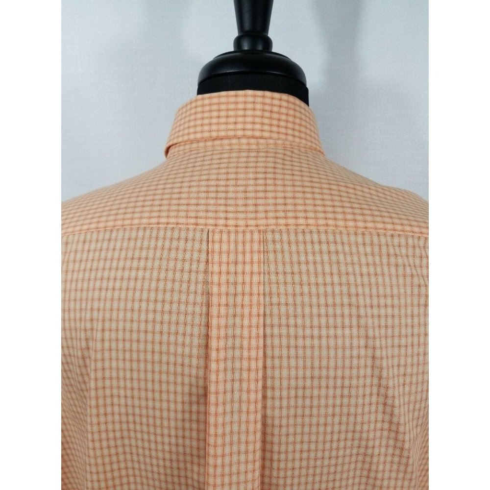 Roundtree Yorke Mens XL Burnt Orange Short Sleeve Business Casual Dress Shirt - Picture 8 of 11